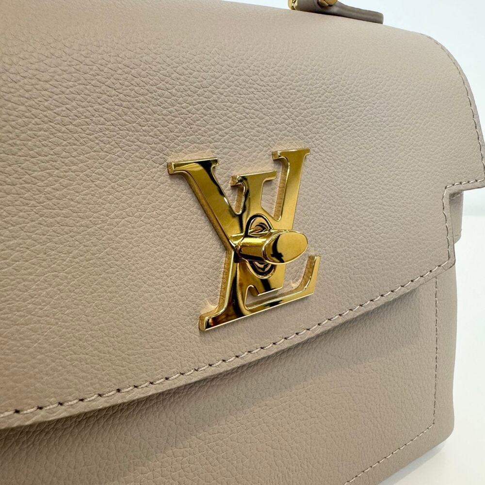 Louis Vuitton Lock Me Ever Greige Leather Mini Bag with Gold LV Hardware Handbag - Picture 7 of 15